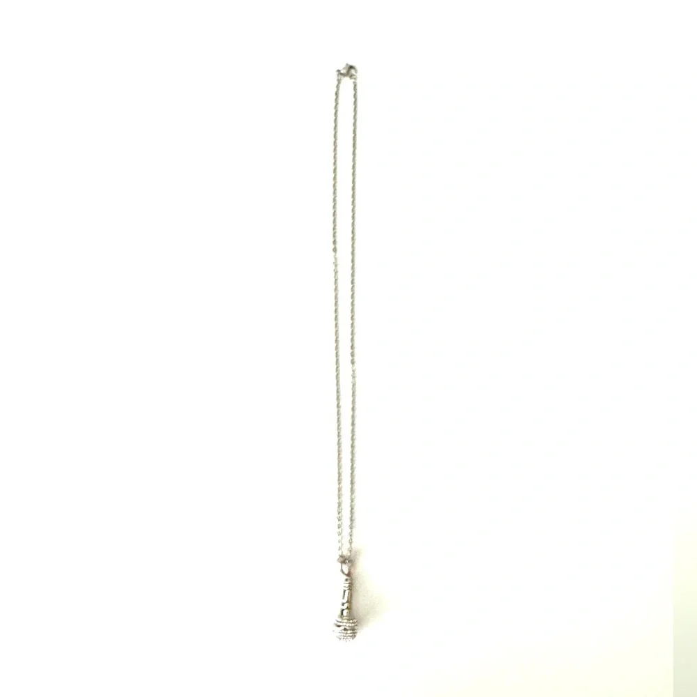 SILVER MICROPHONE Necklace - Picture 3 of 5
